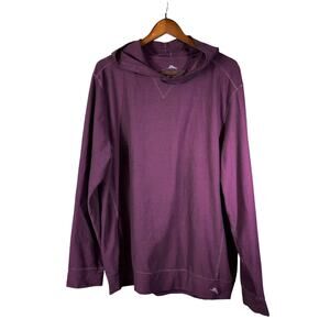 Tommy Bahama Plum XL Hooded Long Sleeve Tee Beach Outdoor Fishing Casual Comfort
